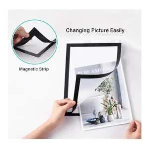 ( 380 / bax) Rama Potrivit pentru printuri A4 – dimensiune interioară 20,7 x 29,5 cm, ramă exterioară: 23,6 x 32 cm – argintiu, auriu sau negru