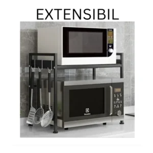 ( 5 / bax) Raft pentru microunde EXTENSIBIL de la 38 pana la 63*36*45 cm – doar negre