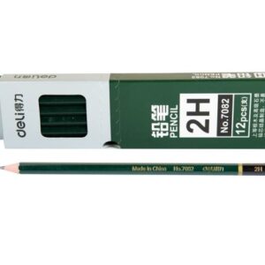 Creion grafit 2H fara radiera, ascutit Deli 7082