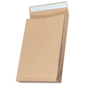 Plic B4 (250*353 mm) kraft,siliconic cu burduf de 15 cm 120gr/mp