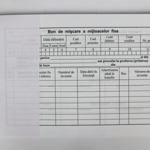Bon de miscare a mijloacelor fixe A5 FV