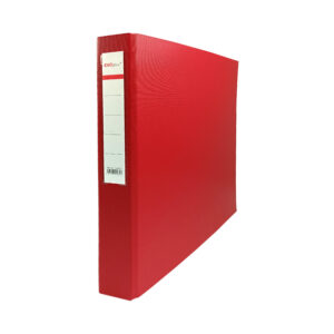 Caiet mecanic carton plastifiat A4, 2 inele EVOffice – rosu