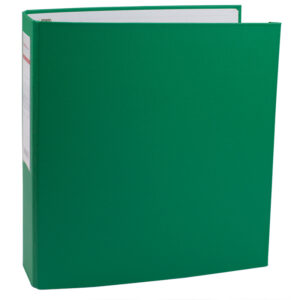 Caiet mecanic carton plastifiat A4, 4 inele EVOffice – verde                                                       