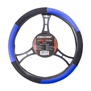 Husa volan auto – negru / albastru – CARGUARD