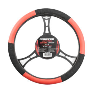 Husa volan auto – negru / rosu – CARGUARD
