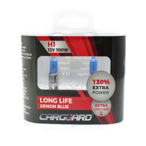 Set de 2 becuri Halogen H1, 100W +130% Intensitate – LONG LIFE – CARGUARD