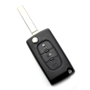 Citroen / Peugeot 307 – Carcasa tip cheie briceag cu 3 butoane, lama VA2-SH3 cu suport baterie