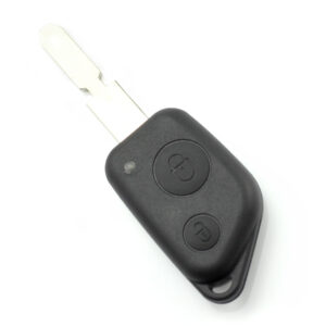 Citroen / Peugeot – Carcasa cheie cu 2 butoane, lama 4 „piste”
