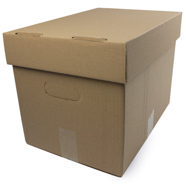 Container arhivare cu capac detasabil si manere 386*257*274(poate stoca 3 bibliorafturi de 7.5cm)
