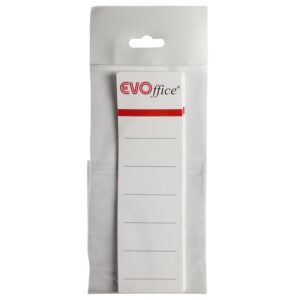 Etichete albe pentru biblioraft 75 mm , 10/set  EVOffice