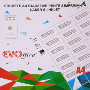 Etichete color auto. pt impr. A4 100 coli/cutie EVOffice- 1/A4 galben
