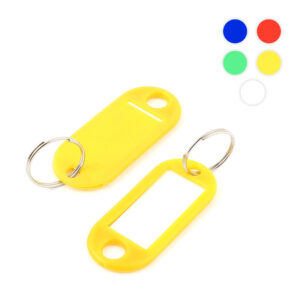 Etichete – suport plastic pentru chei 10buc/set EVOffice – galben