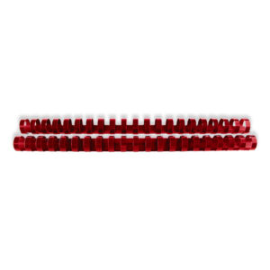 Inele plastic 18 mm, max 165 coli, 100buc/cut EVOffice – rosu