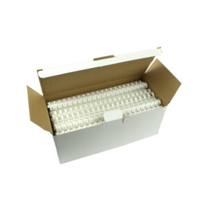 Inele plastic 18 mm, max 165 coli, 100buc/cut EVOffice – alb