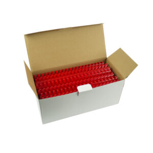 Inele plastic 20 mm, max 180 coli, 100buc/cut EVOffice – rosu