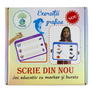 Joc educativ cu marker si burete – exercitii grafice