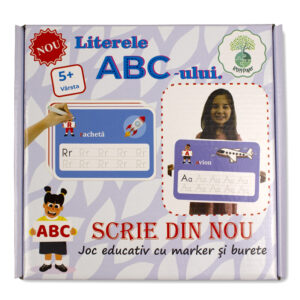Joc educativ cu marker si burete – litere