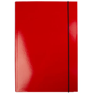 Mapa carton rigid A4 2mm, cu elastic pe latura mare, burduf 40 mm Willgo -rosu