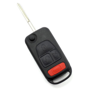 Mercedes Benz – Carcasa tip cheie briceag cu 3 butoane, buton panica, lama 2 „piste”