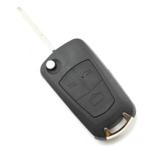 Opel – Carcasa tip cheie briceag cu 3 butoane, lama pe stanga