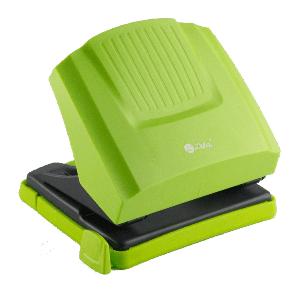 Perforator plastic cu rezistenta mare la impact, 30 coli Willgo -verde
