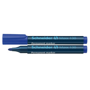 Permanent marker varf rotund, 1-3mm, Schneider Maxx 130 albastru