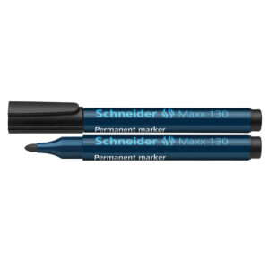 Permanent marker varf rotund, 1-3mm, Schneider Maxx 130 negru