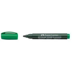 Permanent marker varf rotund Multimark Winner 52 Faber-Castell-verde