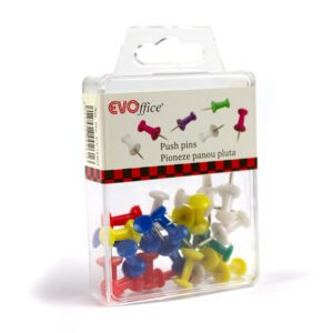 Pioneze color panou pluta 25 buc/cutie plastic EVOffice