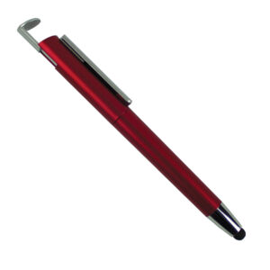 Pix plastic cu mecanism twist, suport telefon și vârf touch screen,mina X20 No. 373 – roșu