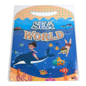 Plansa 30.5×70 cm cu stickere, creeaza o poveste – Lumea oceanelor