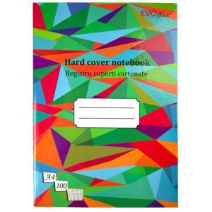 Registru A4 coperti cartonate color, 100 file – matematica EVOffice