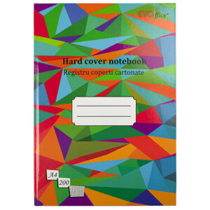 Registru A4 coperti cartonate color, 200 file – matematica EVOffice