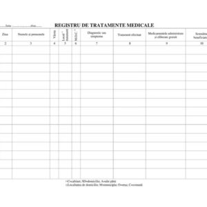 Registru tratamente A4