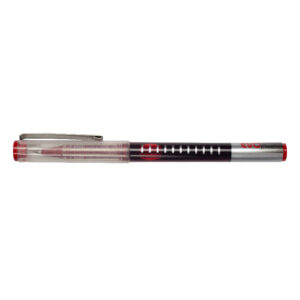 Roller cu cerneala, varf fin 0.5mm, cu clips metalic si nivel vizibil al cernelii EVOffice- rosu
