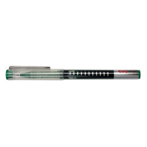 Roller cu cerneala, varf fin 0.5mm, cu clips metalic si nivel vizibil al cernelii EVOffice-verde