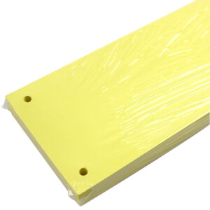 Separatoare carton color cu 2 perforatii,160 gr/mp, 10*24 cm 100 bucati/set EVOffice  – galben