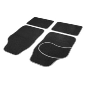 Set covorase auto textile universale Carguard 64 x 44 cm | 44 x 29 cm – negru – gri