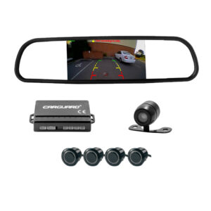 Set senzori de parcare cu camera video si ecran in oglinda retrovizoare – Carguard