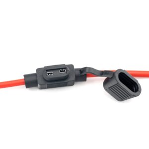 Set suport siguranta auto tip MINI (11×8.6mm) etanse Carguard – 5 buc – cablu 22 cm cupru 1 mm² – max 15A
