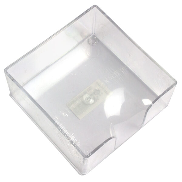 Suport plastic transparent pentru cub hartie 9*9*4.5 cm Ark - transparent