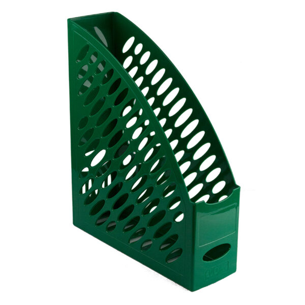 Suport plastic vertical pentru documente 8 cm latime Ark - verde