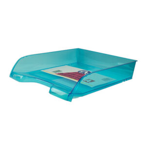 Tavita plastic documente Ark – transparent albastru