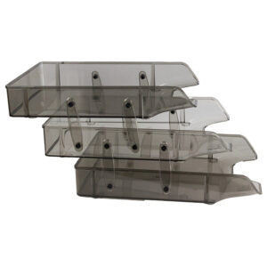 Tavite plastic suprapozabile , culisante , 3/set cu distantier Ark fumuriu