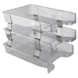 Tavite plastic suprapozabile fixe 3/set cu distantier Ark – transparent