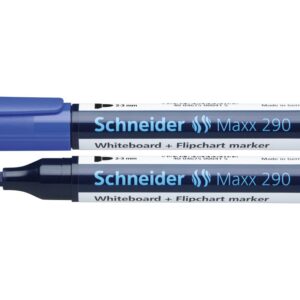 Whiteboard si flipchart marker, Schneider 290 – albastru
