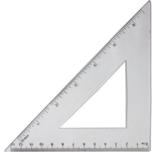 Echer plastic transparent 13cm*45°