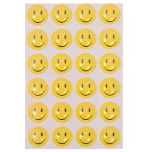 Abtibild smiley face 4,5cm diametru 24 bucati/folie 10 folii/set