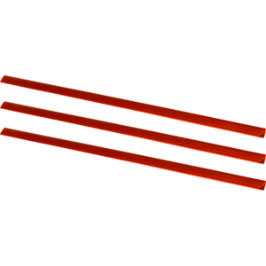 Baghete plastic 4 mm pentru 2-10 pagini,100 buc/cutie EVOffice -rosu