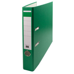 Biblioraft carton plastifiat, mecanism asamblat cu margine metalica A4 5cm similar Noki - verde